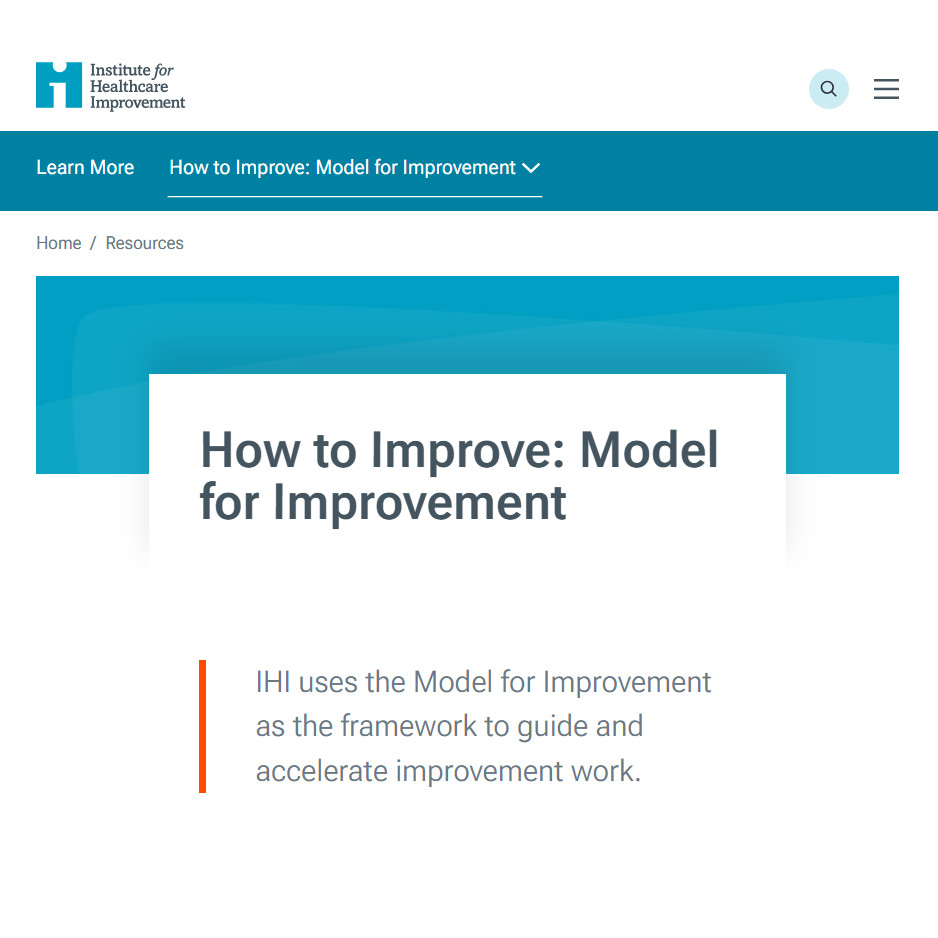 How to Improve: Model for Improvement